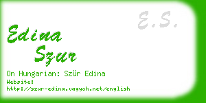 edina szur business card